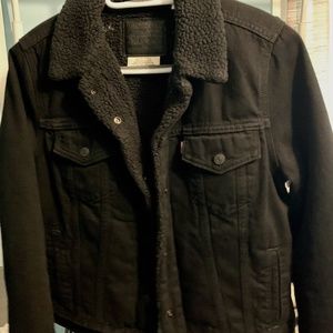 Levi’s Black Sherpa Trucker Jacket